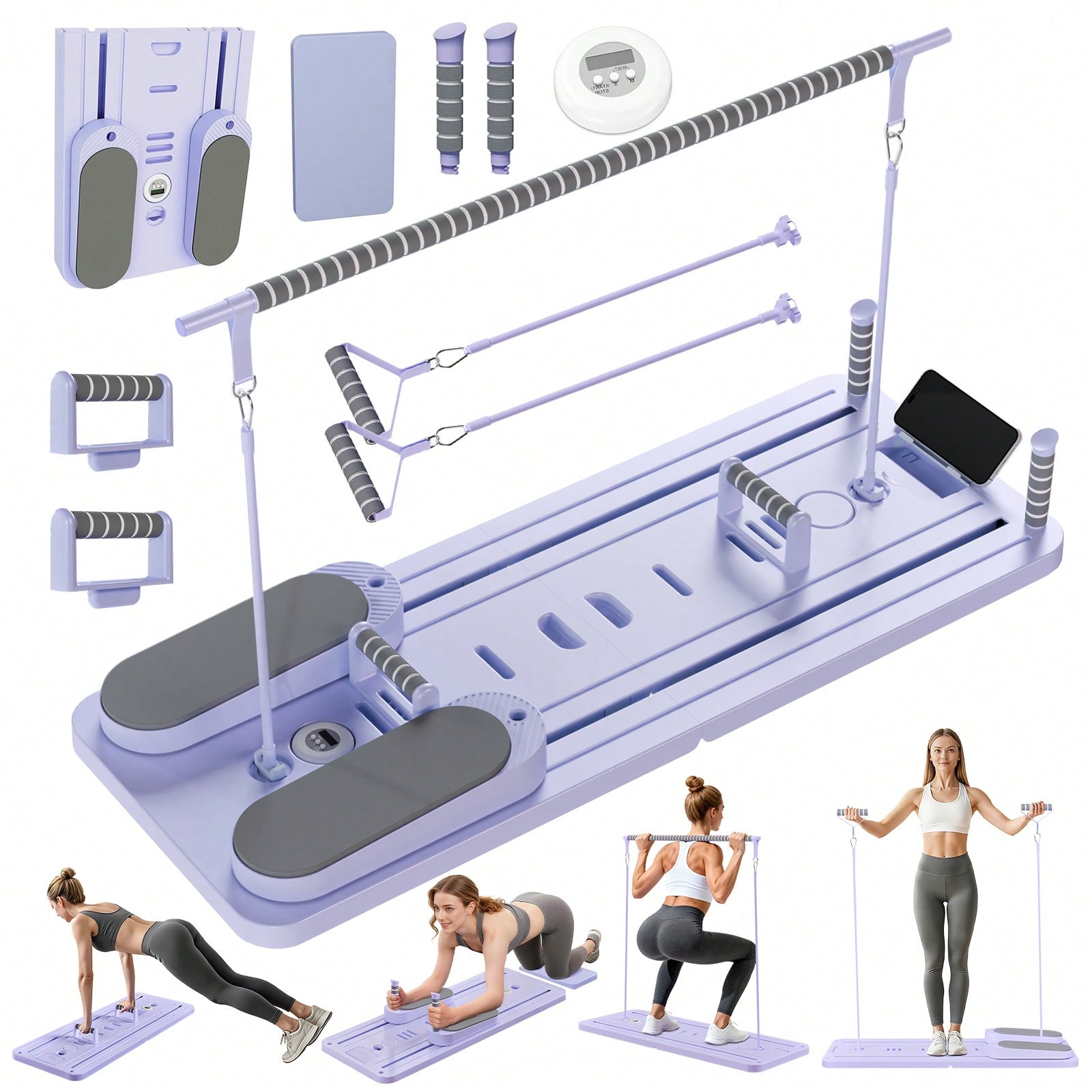Reformer Pilates con Barra, Ta - Phone Holder recensione e prezzo